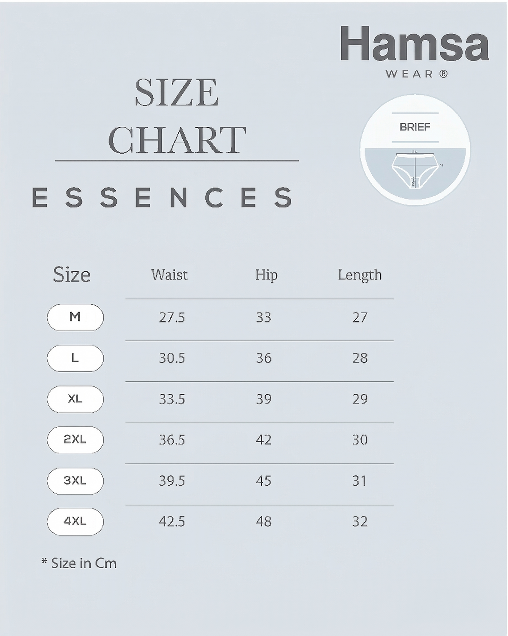 Printed Brief - Pack of 3